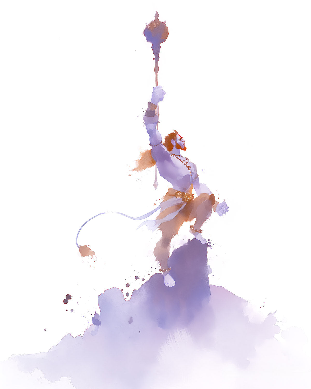 Hanumān — The Devotion that Holds the Sky — AWEDICT fine-art print