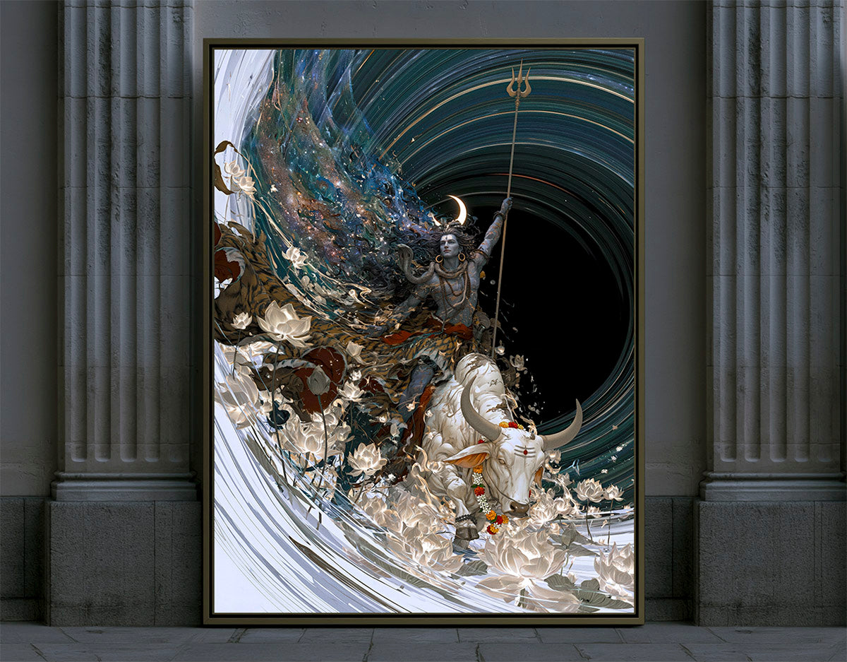 Mahādeva — At the Singularity — framed print preview — AWEDICT