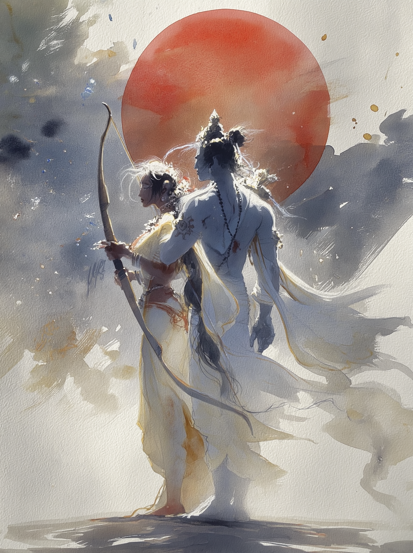 Sita-Rama — Under the Red Sun — AWEDICT fine-art print