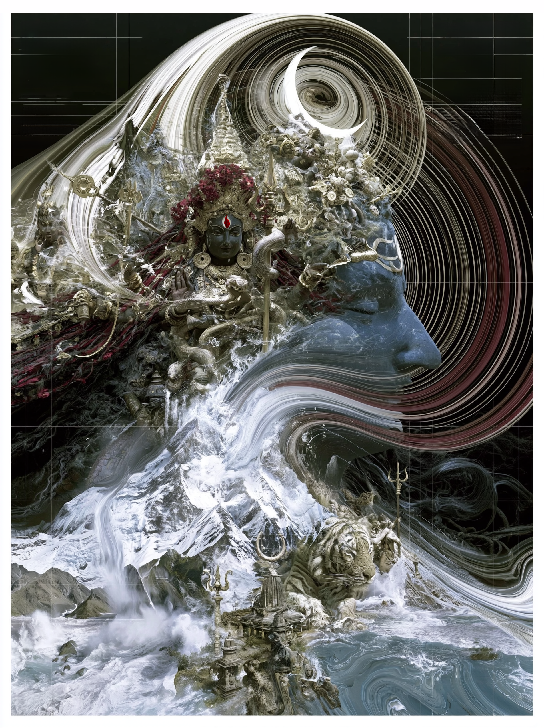 Bhairavi — She Who Turns Within — AWEDICT fine-art print