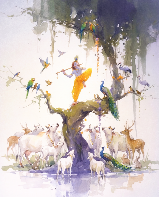 Venugopala — Krishna of the Flute — AWEDICT fine-art print
