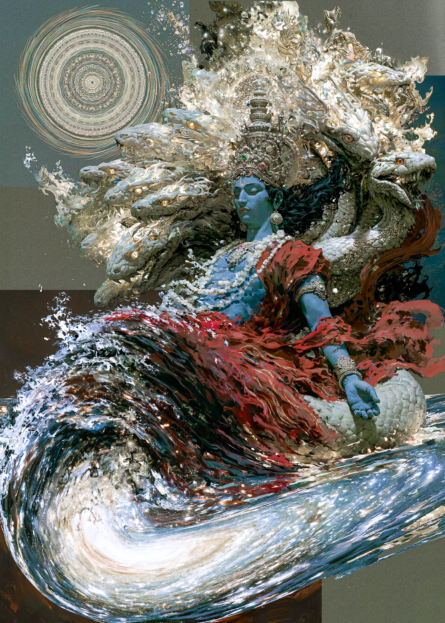 Vishnu — At Rest in the Tide — AWEDICT fine-art print