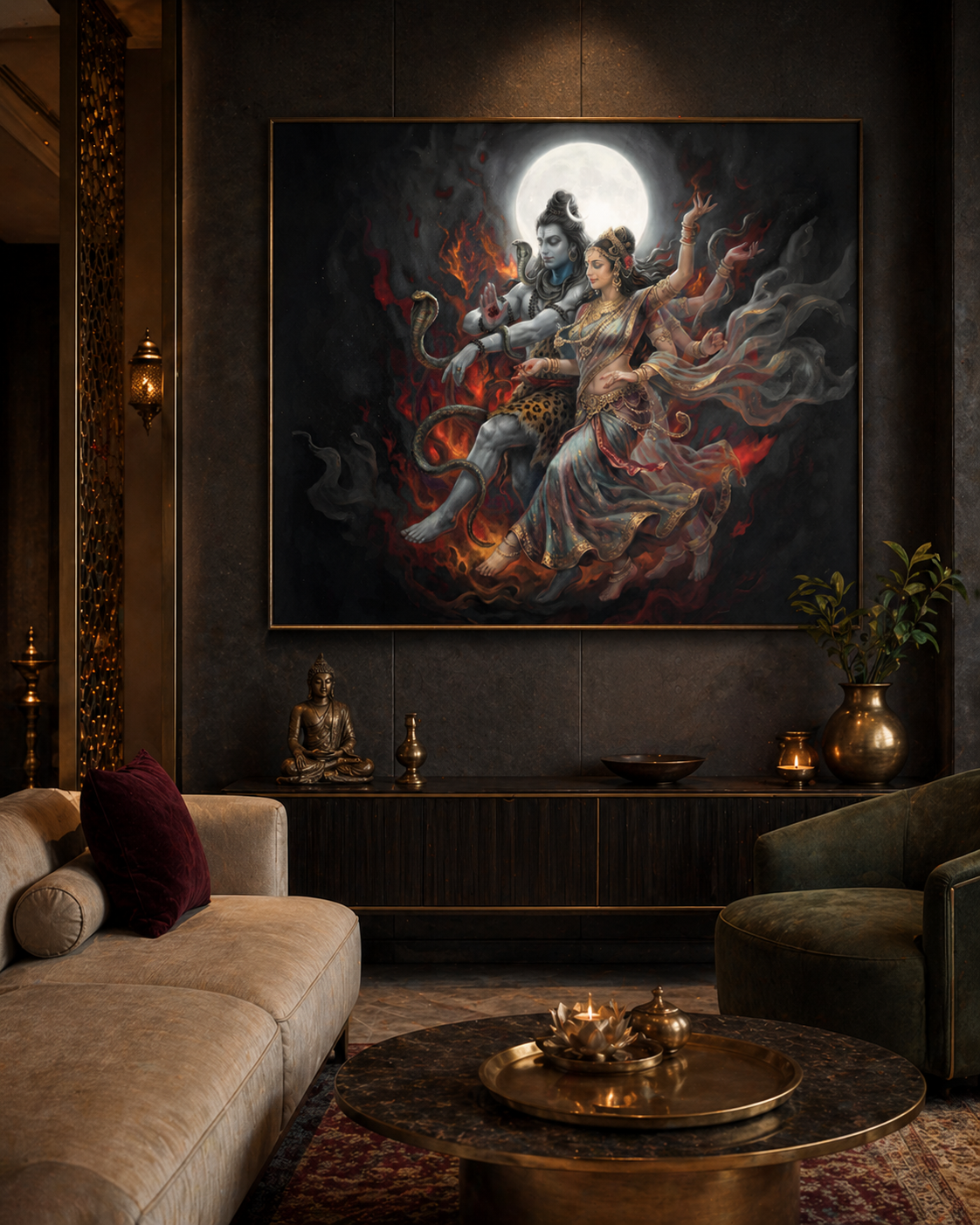 Ardhanārīśvara — The Indivisible — framed print preview — AWEDICT