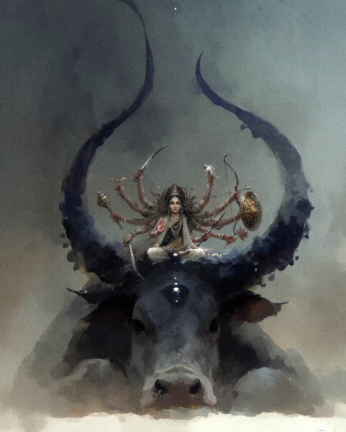 Atop the Horned Beast — AWEDICT fine-art print