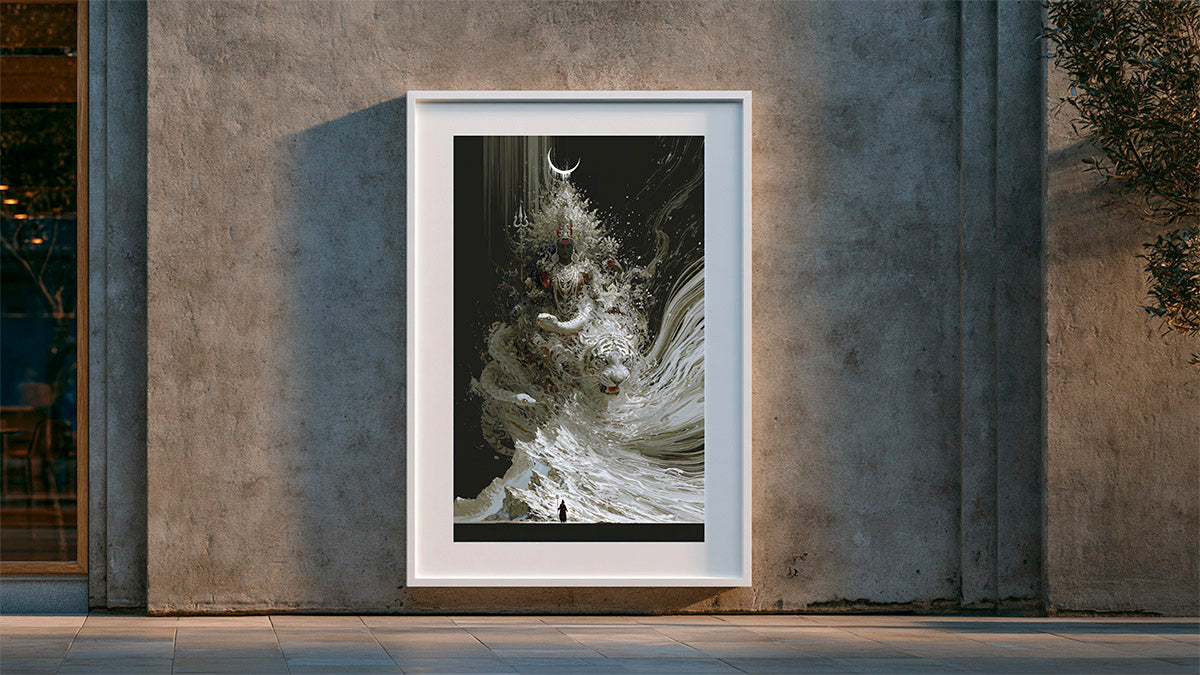 Bhairavī — The Tigress and the Tide — framed print preview — AWEDICT
