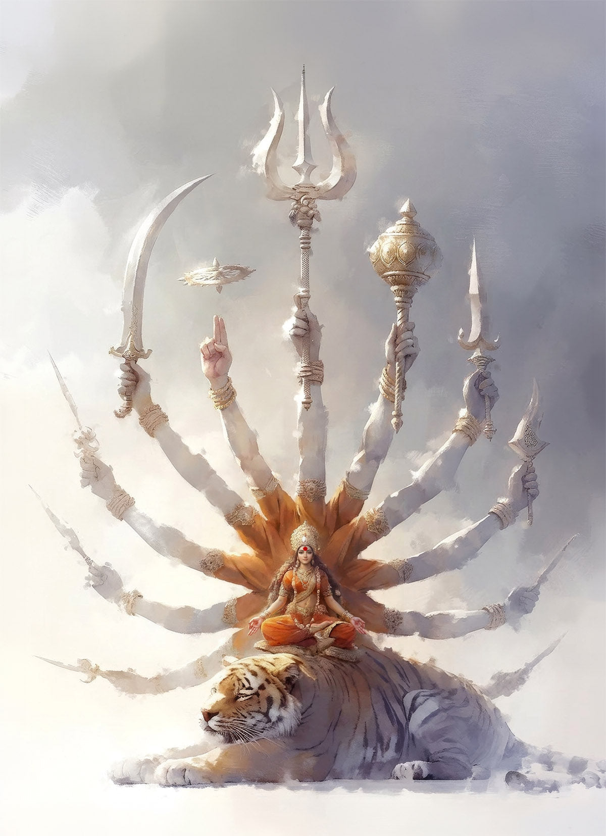 Durgā — The Wheel of Weapons — AWEDICT fine-art print