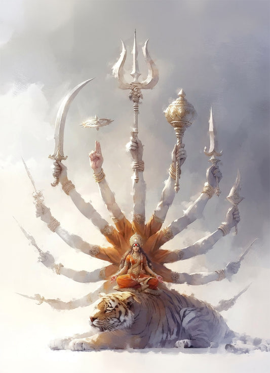 Durgā — The Wheel of Weapons — AWEDICT fine-art print