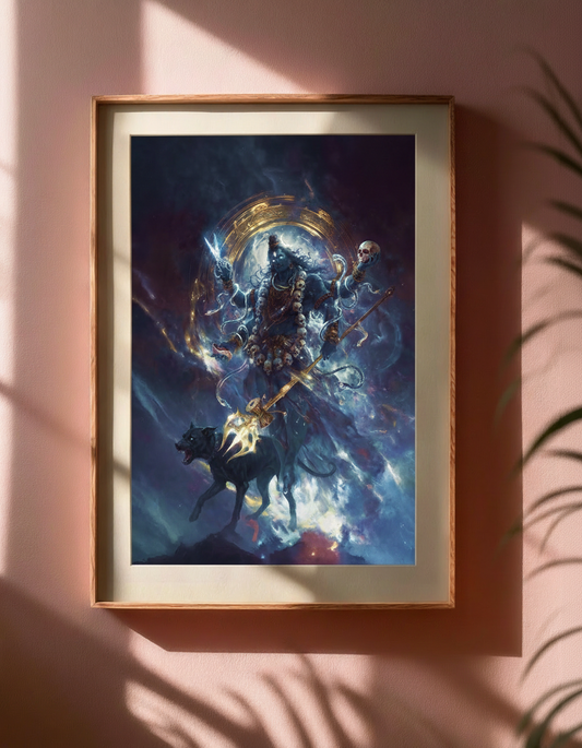 Mahākāla Bhairava — The Annihilator of Time — framed print preview — AWEDICT